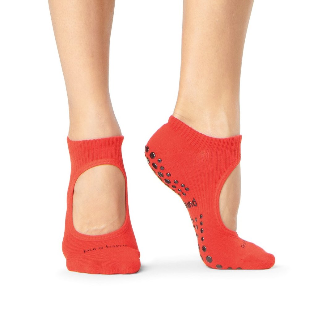 Pure Barre Mary Jane Sticky Socks-Medium